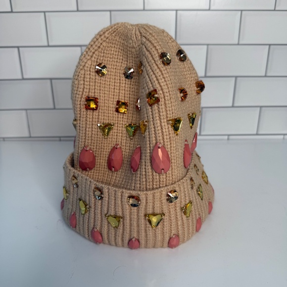 Lele Sadoughi Mixed Jewel Beanie β Cashmere-Blend β OS - Picture 3 of 4